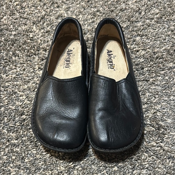 Alegria Classic Black Slip-On Loafers - Picture 1 of 7